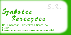 szabolcs keresztes business card